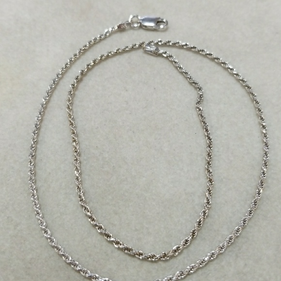 925 Sterling silver 1.5mm rope chain - Picture 3 of 3